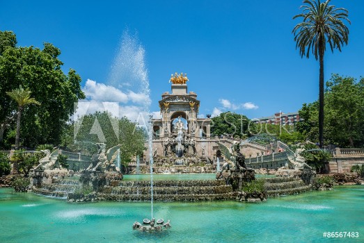 Picture of Fountain in Parc de la Ciutadella called Cascada in Barcelona Spain
